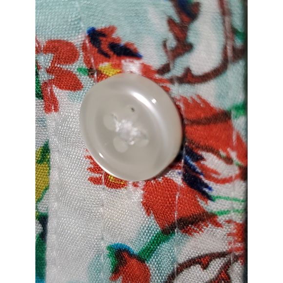 VanHuesen Women's Floral Print Button Up Blouse Long Sleeves Size XL - Picture 8 of 14